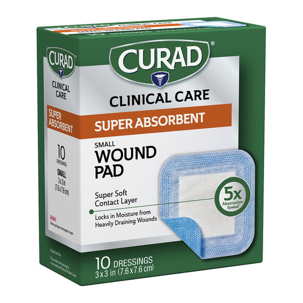 Curad Curad Super Absorbent Wound Pad, Small Small Engines White Smoke