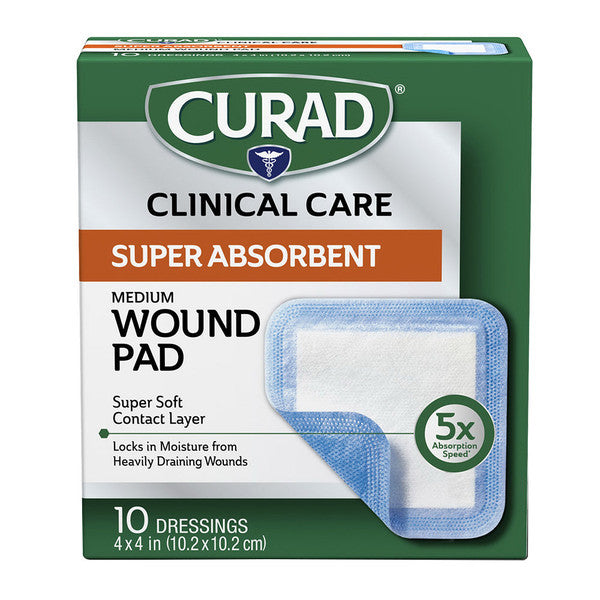 Curad Curad Super Absorbent Wound Pad, Medium First Aid Lavender