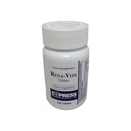 Cypress Pharmaceutical Cypress Pharmaceutical Rena-Vite Tablets, 100 Tablet Bottle Vitamins & Supplements Gray
