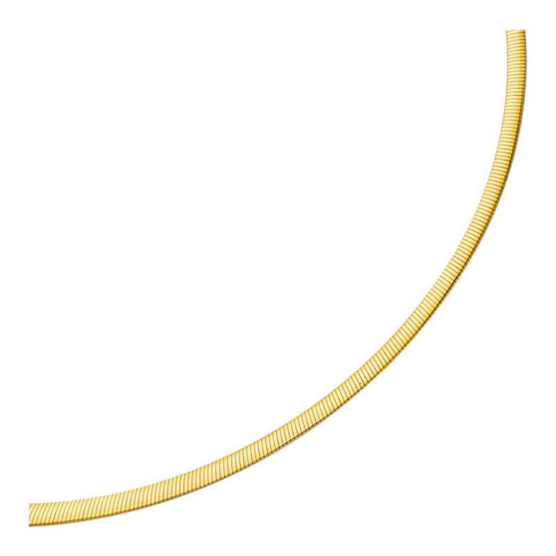 Bids.com 4.0mm 14k Two Tone Gold Reversible Omega Necklace Necklaces White Smoke 16 / Two-Tone Gold,17 / Two-Tone Gold,18 / Two-Tone Gold,20 / Two-Tone Gold