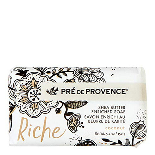 Pre de Provence Pre de Provence Riche Coconut Shea Butter Vegetable Soap 150 G Bar Soap White Smoke
