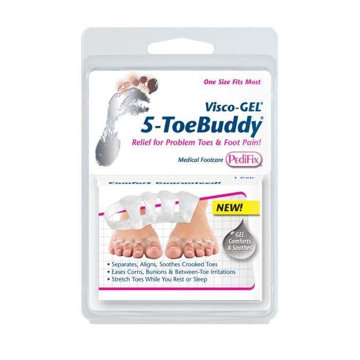 Pedifix Pedifix ViscoGel 5-Toe Buddy - Pair Conductivity Gels & Lotions White Smoke