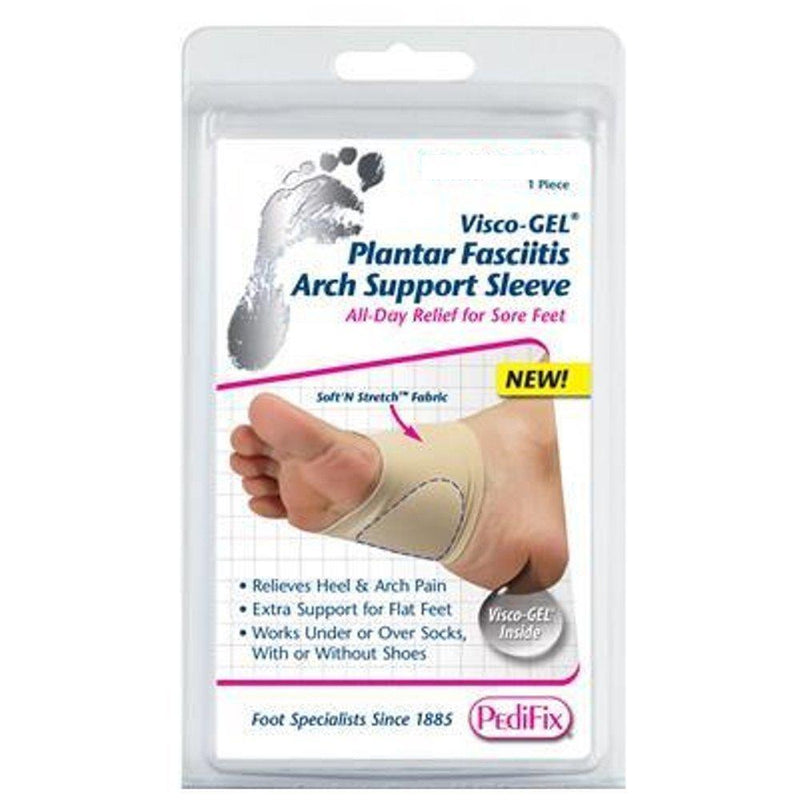 PediFix PediFix Plantar Visco-Gel Sleeve Arch Support Large/Xlarge 1 Count Each Foot Care White Smoke