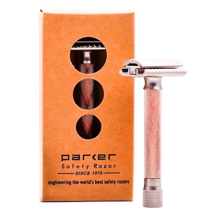 Parker Parker Variant Adjustable Rose Gold Double Edge Safety Razor Razors & Razor Blades White Smoke