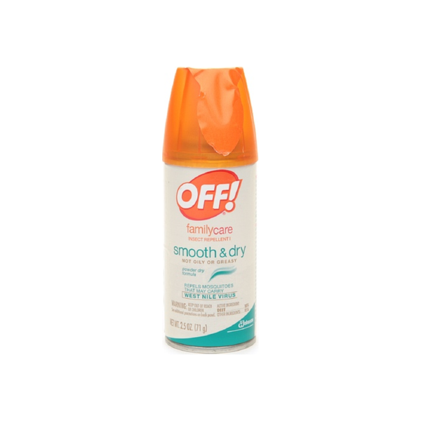 Off Off Insect Repellent, Family Care Smooth & Dry, 2.5-oz. Aerosol Repellents Light Gray