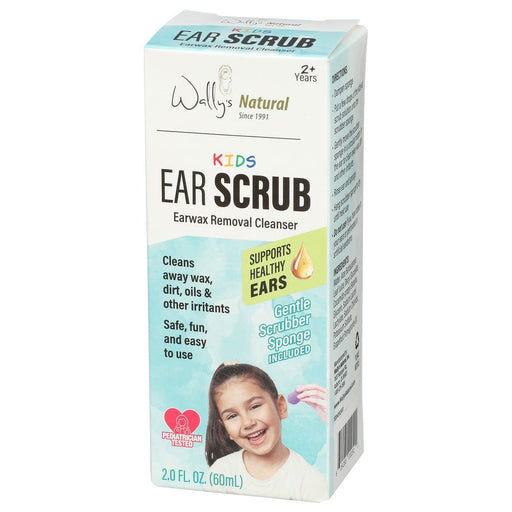 Wally's Natural Products Wally's Natural Kids Ear Scrub With Sponge Kit 1Ct Scrubs White Smoke