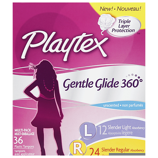 Playtex Playtex Fem Care Slender Applicator Tampons 36 Tbs Box Tampons Lavender
