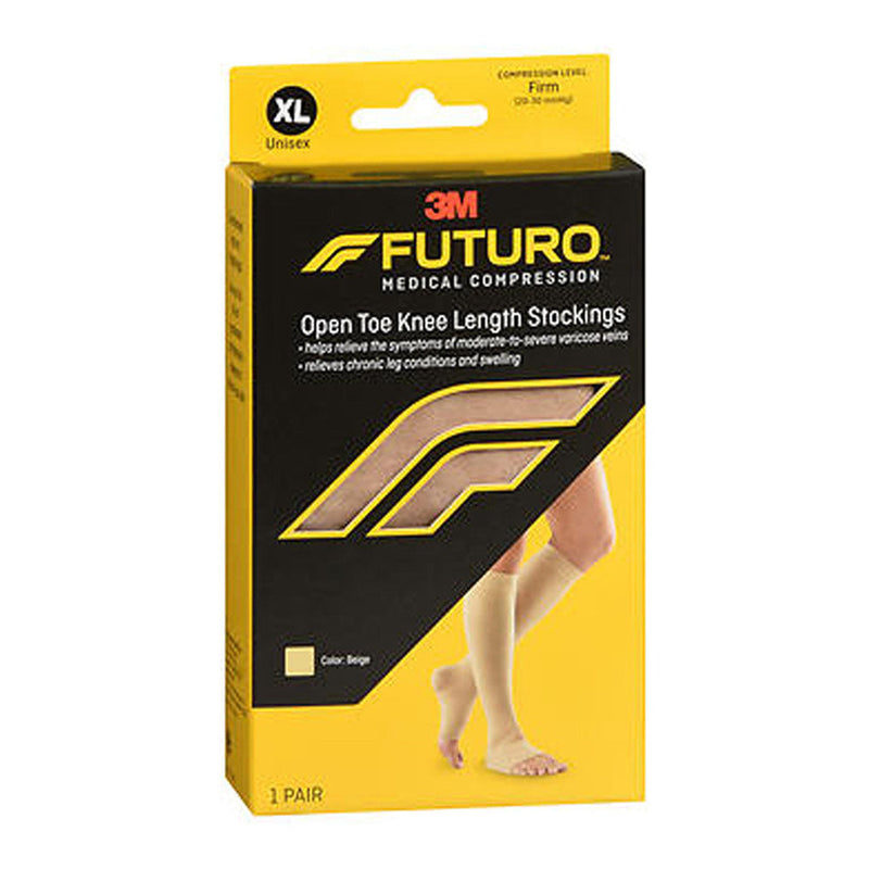 Futuro Futuro Open Toe Knee Length Stockings, X-Large, Firm, Beige, 1 Pair Personal Care Goldenrod