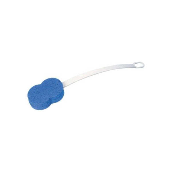 Essential Medical Supply Essential Medical Supply Everyday Essentials Hourglass Bath Sponge, Angled Handle Bath Sponges & Loofahs White Smoke