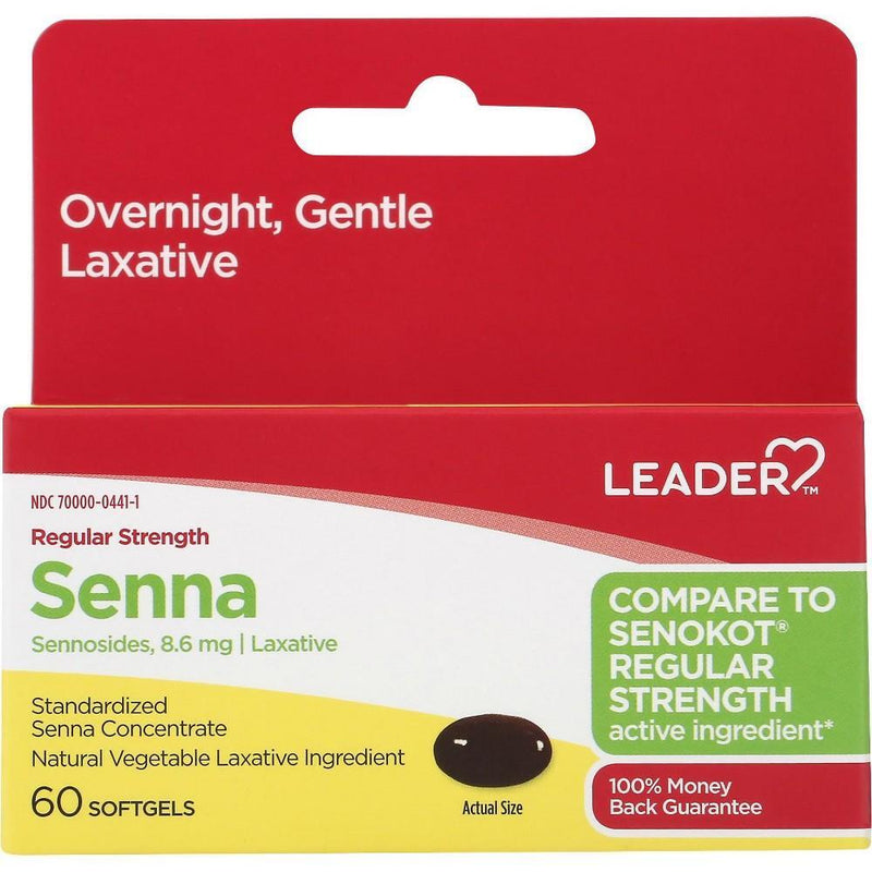 Leader Leader Senna Laxative Tablets, 8.6 Mg Sennosides Health & Beauty Firebrick