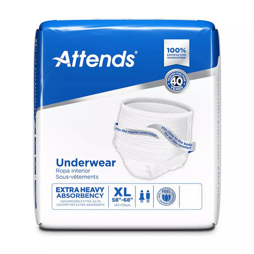 Attends Attends Regular Absorbency Underwear Underwear White Smoke