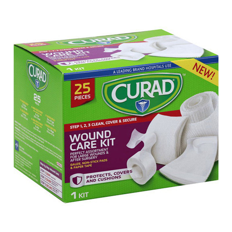 Curad Curad® Essentials Wound Care Kit – Complete 3-Step System First Aid White Smoke