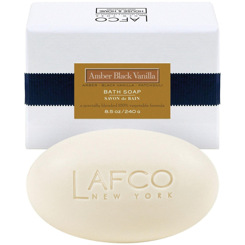 LAFCO New York LAFCO New York House & Home Bath Soap, Amber Black Vanilla, 8.5 Oz Bar Soap Light Gray