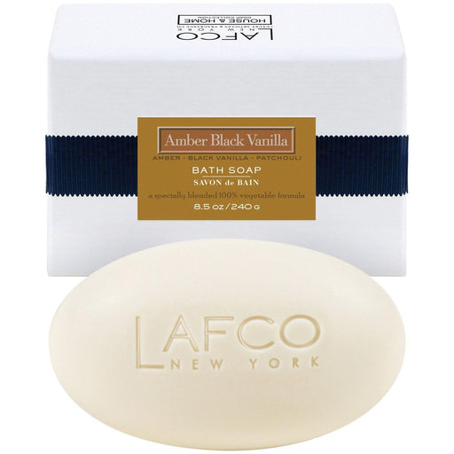 LAFCO New York LAFCO New York House & Home Bath Soap, Amber Black Vanilla, 8.5 Oz Bar Soap Light Gray