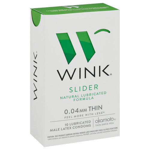 Wink Wink™ Slider Naturally Lubricated Condoms – Thin Condoms Light Gray