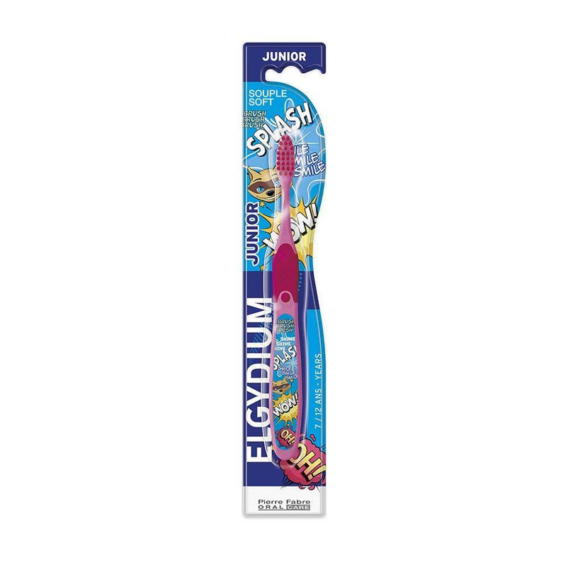 Elgydium Elgydium Junior Toothbrush Ice Age 7/12 Years Old - Colour: Pink 2 Toothbrushes White Smoke