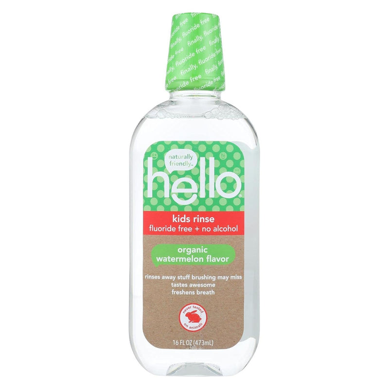 Hello Hello Kids Natural Watermelon Flavor Fluoride Free Rinse Oral Care White Smoke