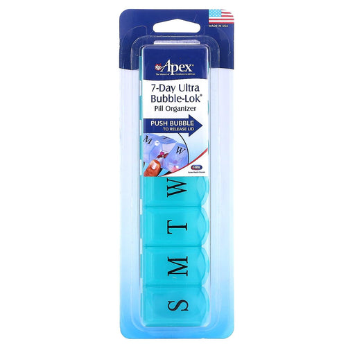 Apex Apex Pill Organizer, 7 Day, Ultra Bubble Lock Health Care Lavender