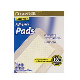 Perrigo Perrigo GoodSense Large Adhesive Pads Non Stick (3" X 4") Futon Pads Light Gray