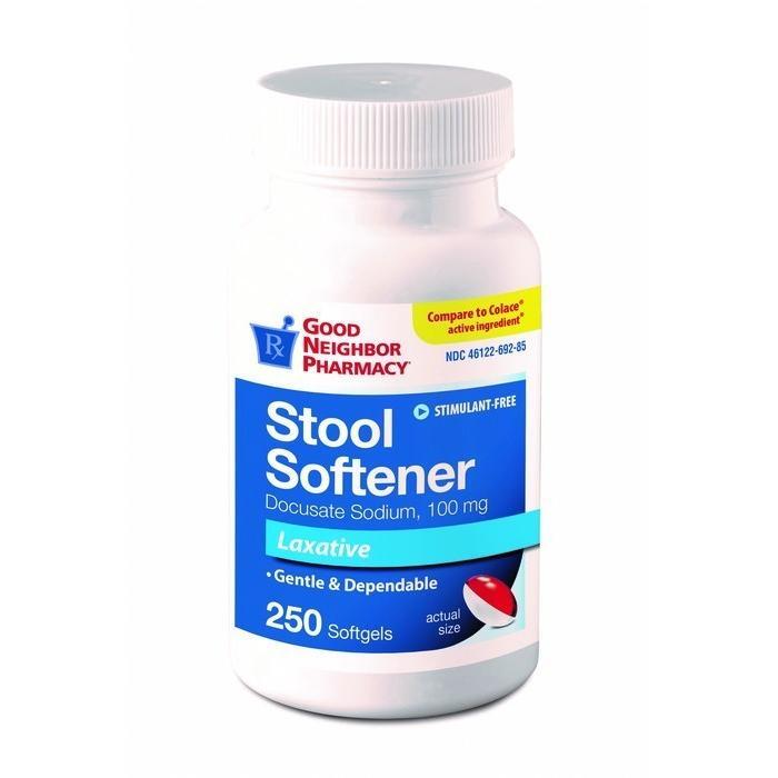 0 Good Neighbor Pharmacy Stool Softener Laxative Softgels 250ct Folding Chairs & Stools White Smoke