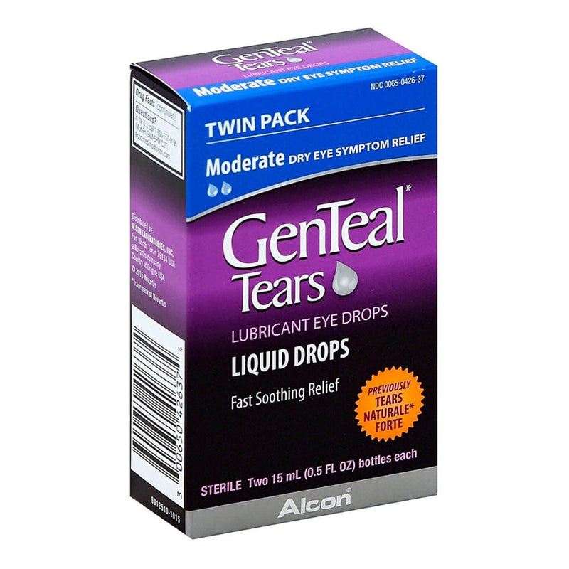 Genteal GenTeal® Tears Lubricant Eye Drops – Moderate Relief (Twin Pack, 0.5 oz each) Eye Drops & Lubricants Black