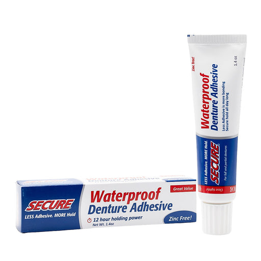 Secure Secure Bioforce A.Vogel Denture Adhesive Waterproof Bonding Cream Zinc Free, 1.4 Oz Denture Adhesives White Smoke