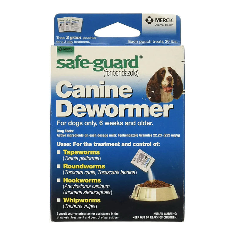 Merck Merck Safeguard 2-gram Canine Dewormer Dog Supplies Black