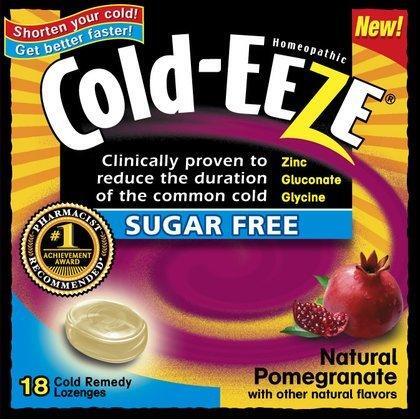 Cold-Eeze Lozenges Cold-Eeze Lozenges Natural Pomegranate Sugar Free Box Respiratory Care Black
