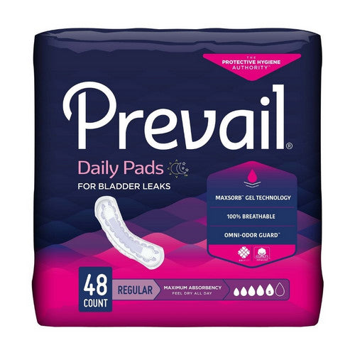 First Quality First Quality Prevail Daily Pads Maximum Bladder Control Pad, 11-Inch Length MK Menstrual Pads & Protectors Midnight Blue