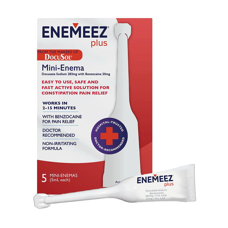 Enemeez Plus Enemeez Plus Docusol Constipation Pain Relief, Mini Enema Health & Beauty White Smoke