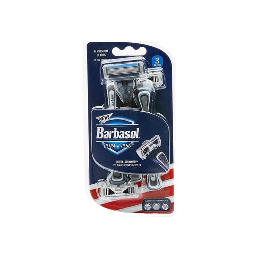 Barbasol Barbasol Ultra 3 Premium Disposable Razors – 3-Blade Shaving System, 4 Count Pack Shaving & Grooming Dark Slate Gray