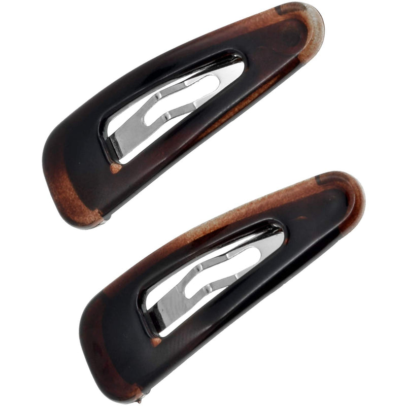 Camila Camila Paris AD89/2 French Hair Barrettes Clips, Snap Hair Slides Clic Clac For Women, Styling Girls Side Slide-in Metal Snap Pin Hair Accessories For Women. Strong Hold, No Slip Grip, Made In France Hair Care White Smoke