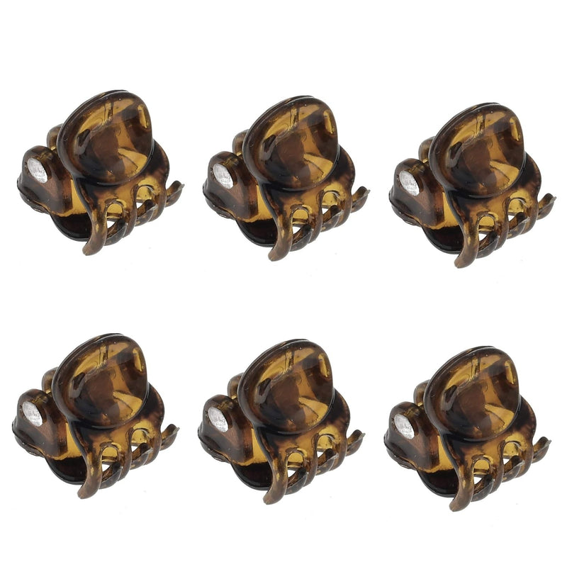 Camila Camila Paris AD115/6 French Hair Clip For Women, Set Tortoise Shell 0.5" Apparel & Accessories White Smoke