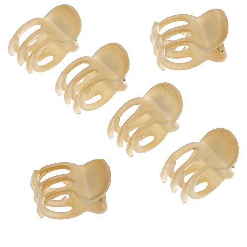 Camila Camila Paris CP3084 French Hair Clip For Women Set Of 6 Extra Small Beige Girls Hair Claw Clip Jaw Fashion Durable Styling Hair Accessories For Women Ladies Strong Hold Grip Clamp Made In France Apparel & Accessories White Smoke