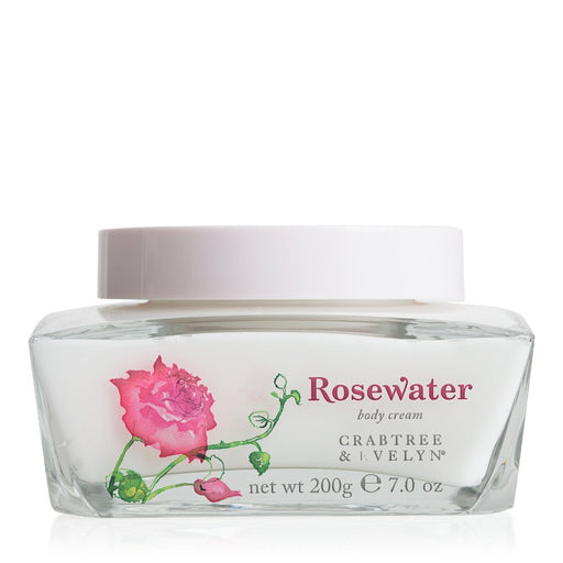 Crabtree & Evelyn Crabtree & Evelyn Rose Water Body Cream, 200g Decorative Jars White Smoke