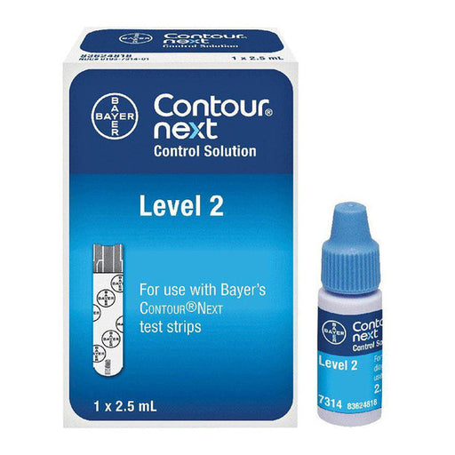 Contour Next Contour Next Control Solution Blood Glucose 2.5 mL Level 2 Levels White Smoke