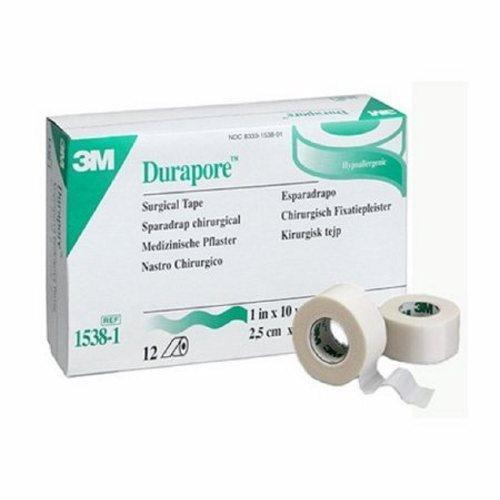3M 3M Durapore Silk-Like Cloth Medical Tape1 Inch X 10 Yard, Box Of 12 Medical Tape & Bandages White Smoke