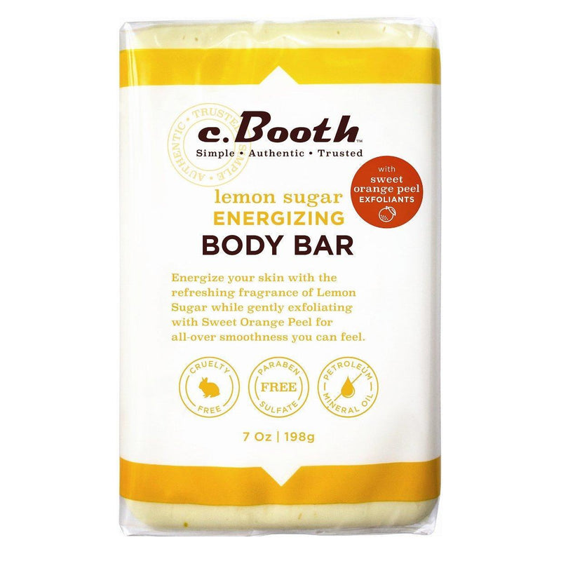 0 C.Booth Lemon Sugar Energizing Body Bar 7 Oz Bath & Body White Smoke