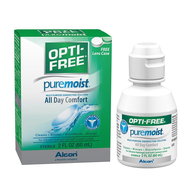 Opti-Free Opti-Free Puremoist Multi Purpose With Hydraglyde Disinfection Solution 2 Fl Oz Health & Beauty White Smoke