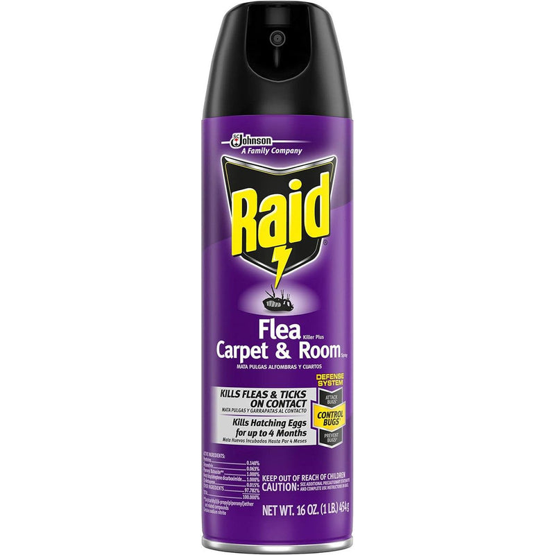 Raid Raid Flea Killer Insecticide 16 Oz. Aerosol Can Pest Control Black