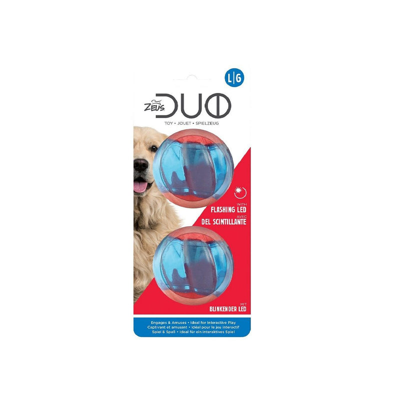 Zeus Zeus Duo Balls With Led, Interactive Dog Toys Large Dog Toys White Smoke
