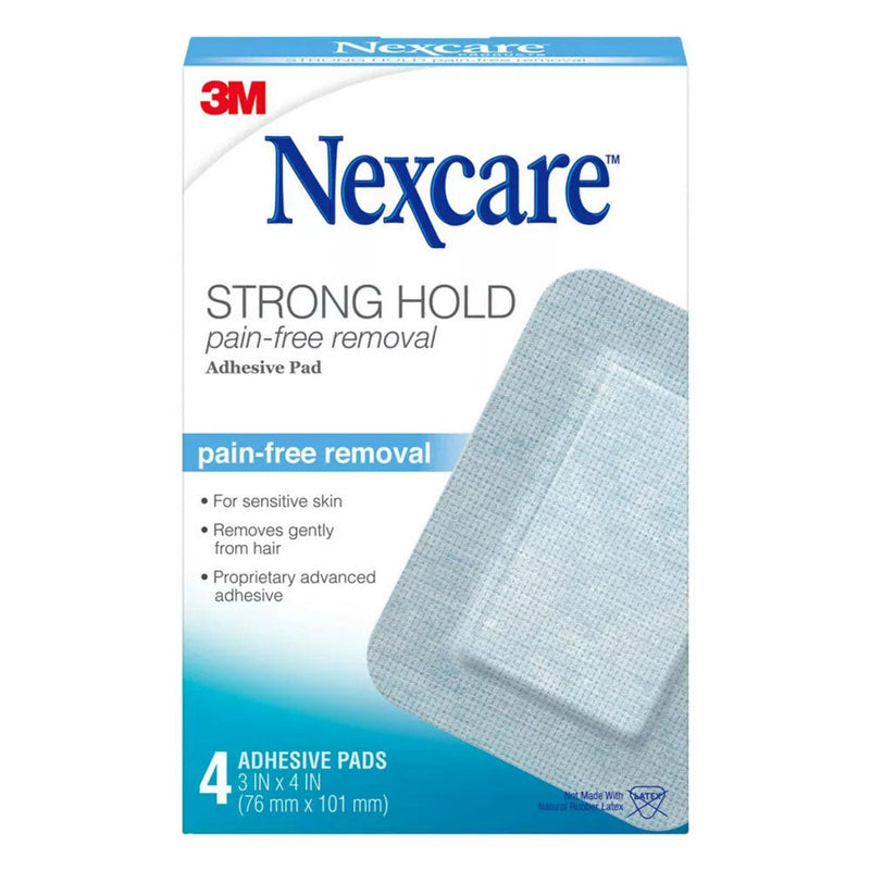 Nexcare Nexcare Sensitive Skin Adhesive Pads, Pain-Free Removal, 3 in x 4 in, 4 ct First Aid White Smoke