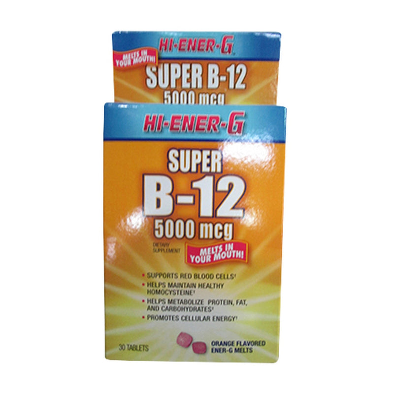 Hi-Ener-G Hi-Ener-G Super B12 5000 Mcg Tablets, By Windmill Vitamins & Supplements Dark Khaki