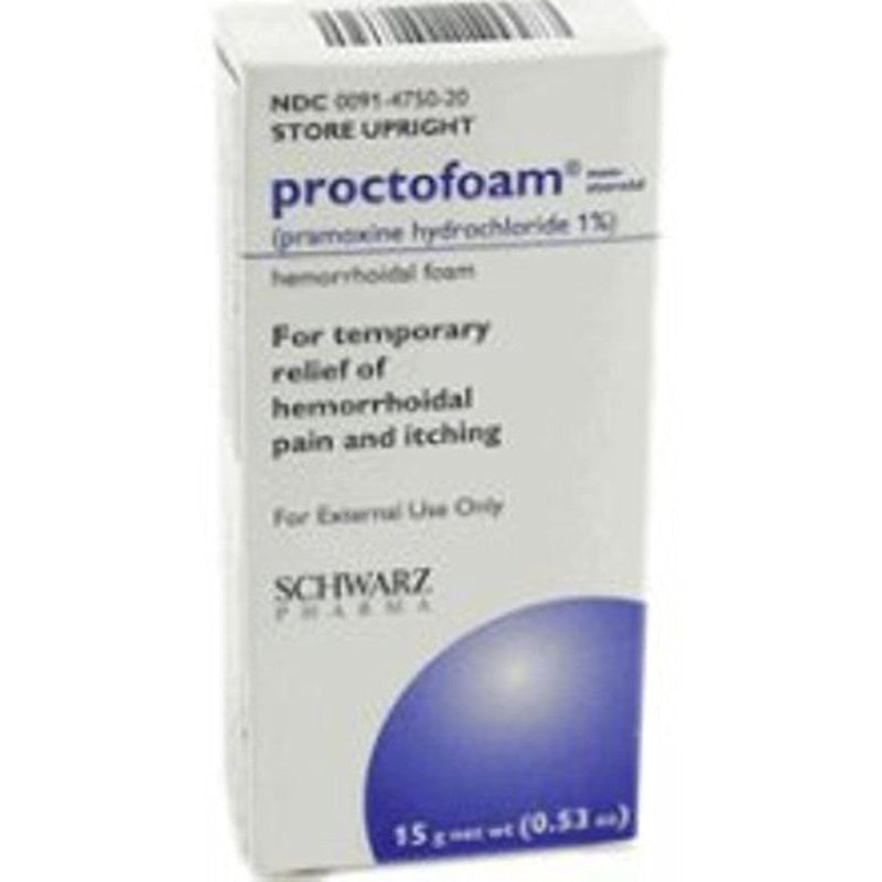 Proctofoam NS Proctofoam NS Hemorrhoidal Foam 1% 15 Gm Medicine & Drugs Light Gray
