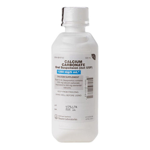 Roxane Labs Roxane Labs Calcium Carbonate Oral Suspension - 500 Ml Vitamins & Supplements Gray