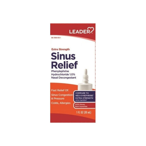 Leader Leader Extra Strength Sinus Relief Nasal Spray, 1 Oz Health & Beauty White Smoke