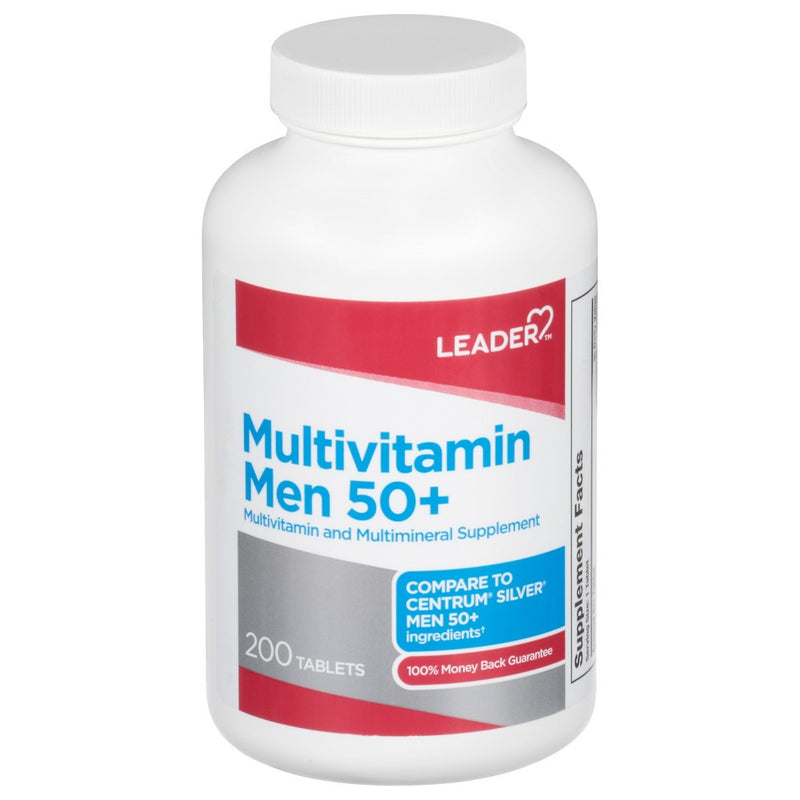 Leader Health Care Leader Health Care Multivitamin, Men 50+, Tablets Vitamins & Supplements White Smoke
