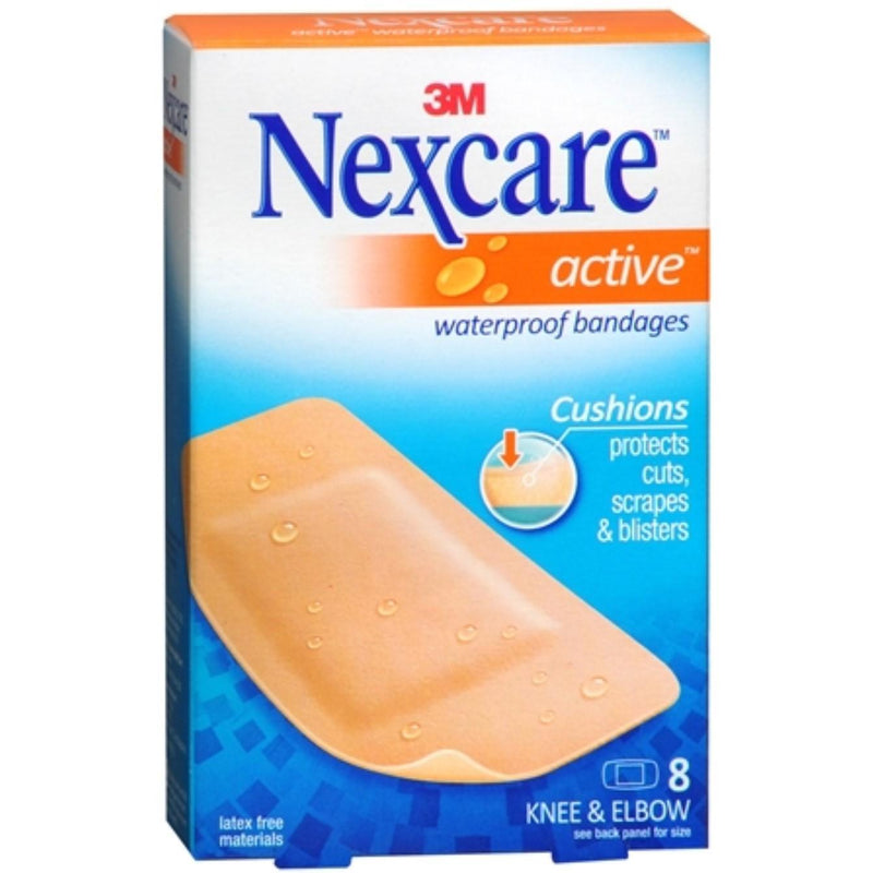 Nexcare Nexcare Active, Bandages, Waterproof, Knee & Elbow Medical Tape & Bandages White Smoke