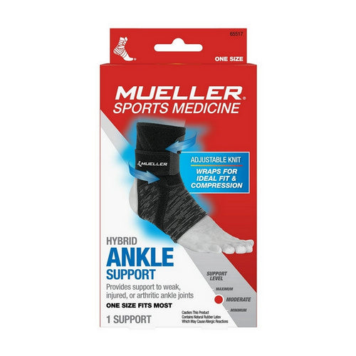Mueller Mueller® Hybrid Ankle Support Wrap – Adjustable – 1 Unit Tortillas & Wraps White Smoke