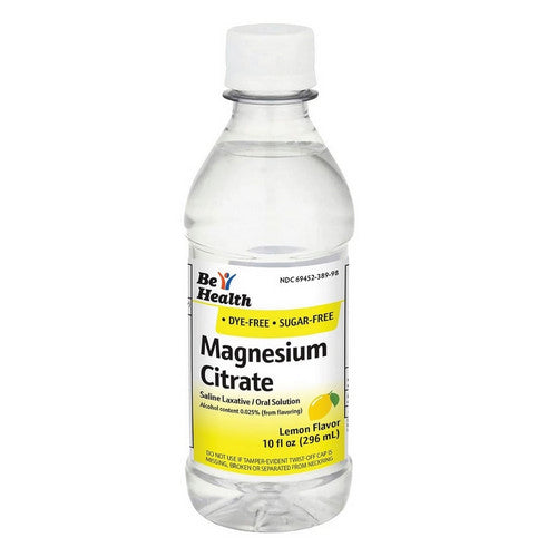 Be Health Be Health Magnesium Citrate Liquid Saline Laxative LEMON 10 Oz. Bottle Colonoscopy Prep Personal Care White Smoke